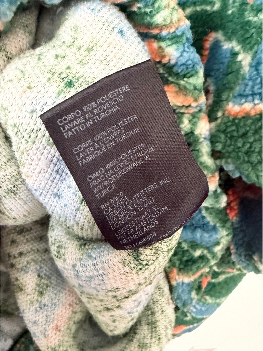 Urban Outfitters Long Sleeve 1/4 Zip Fleece Cozy Teddy Texture Sweater Size S - Picture 8 of 8